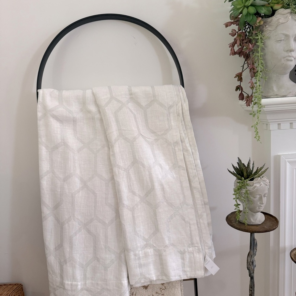 West Elm Moorish Tile Printed Blackout Curtain Panel  (2/ panels